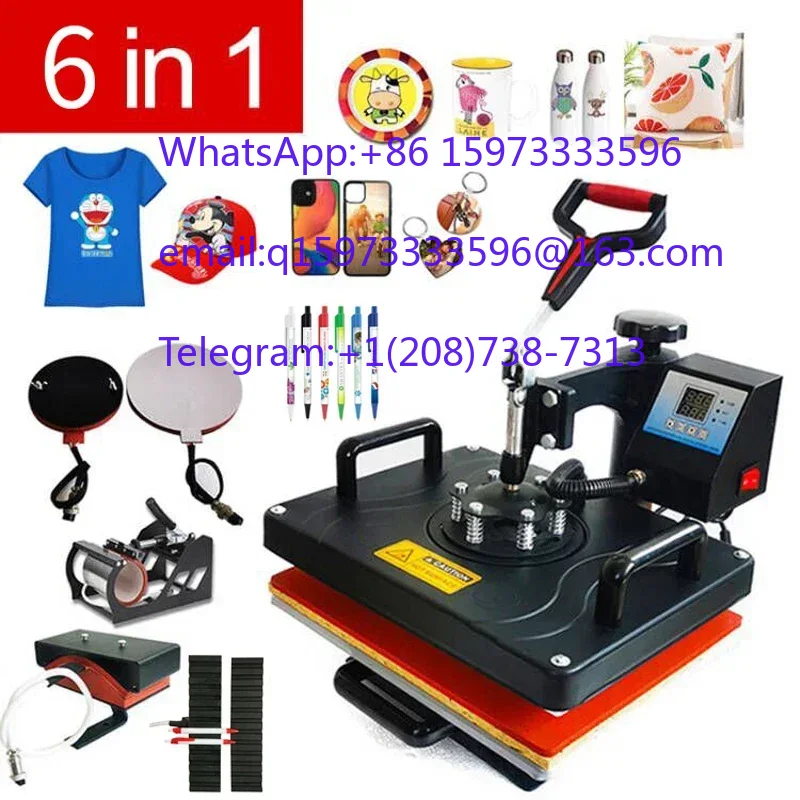 Combined 6 In 1 Heating Press  - đánh giá và giá Commercial Printing Press Machine