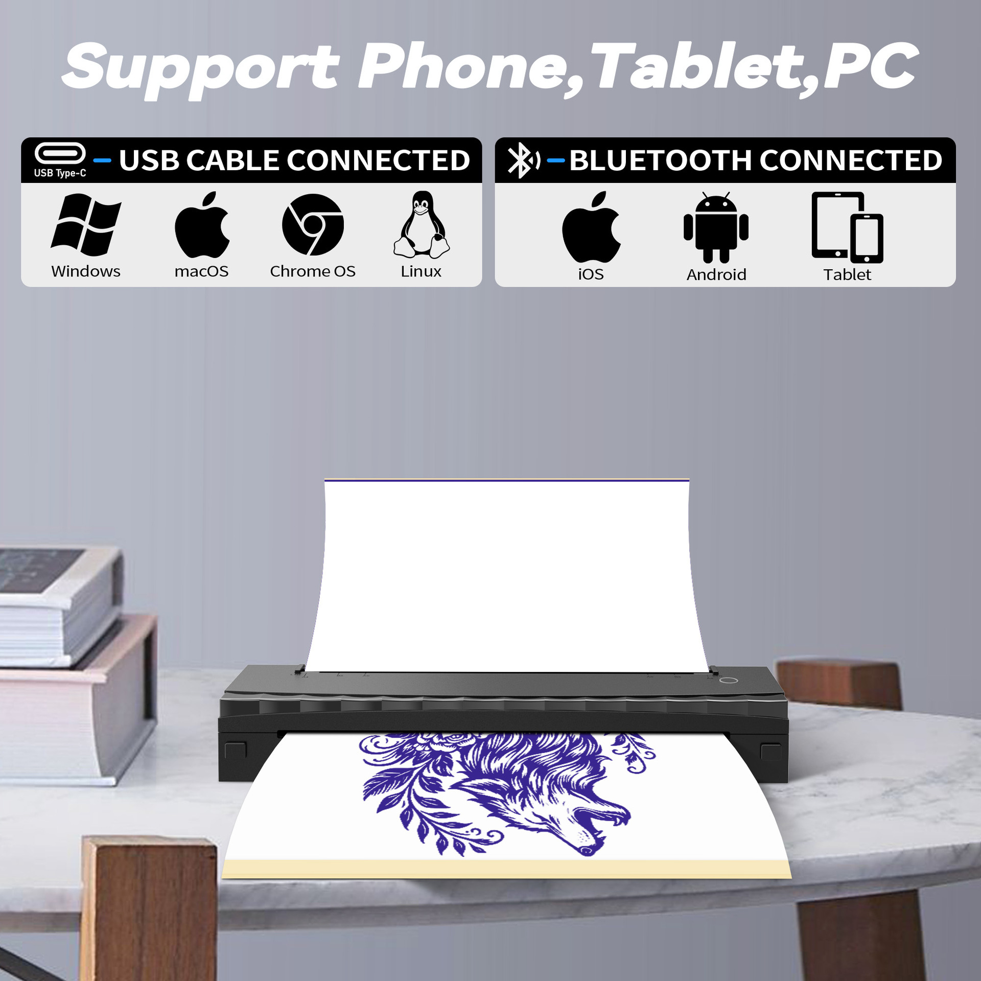Wireless Tattoo Printer Blueto - đánh giá và giá Commercial Document Printing