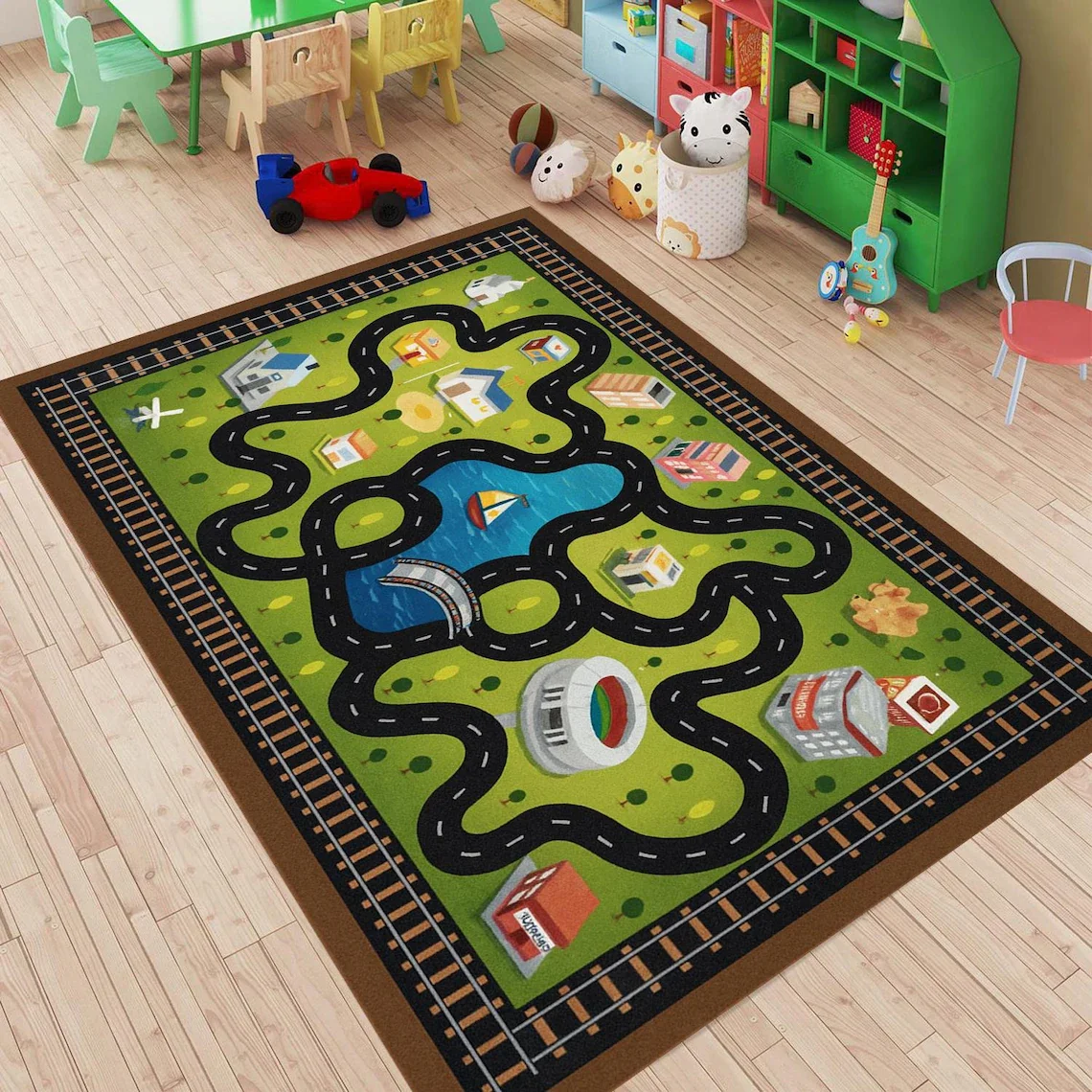 Race Track Rug Kids Playroom C - đánh giá và giá Commercial Digital Printing Machine